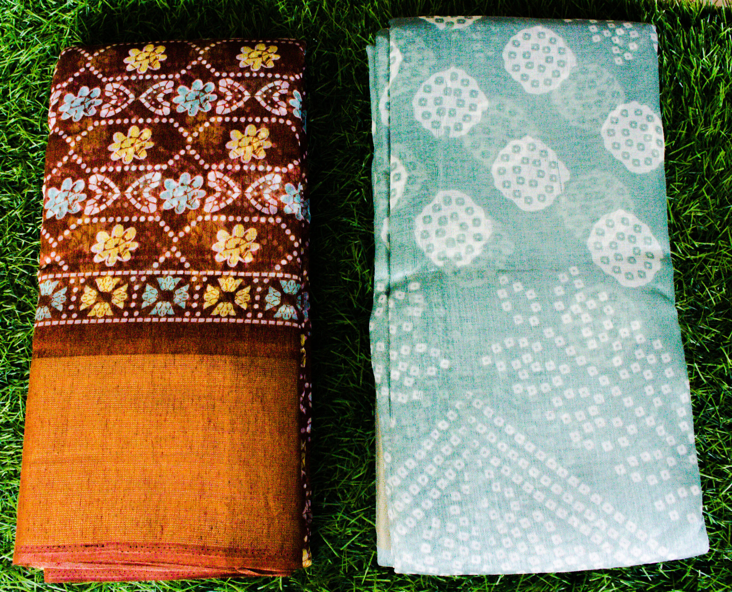 cotton saress 2 pcs combo (offers)