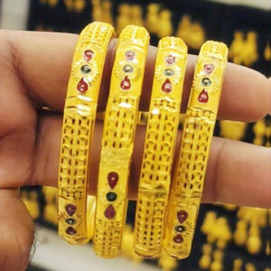 traditional wear one gram gold bangles set trendy collections