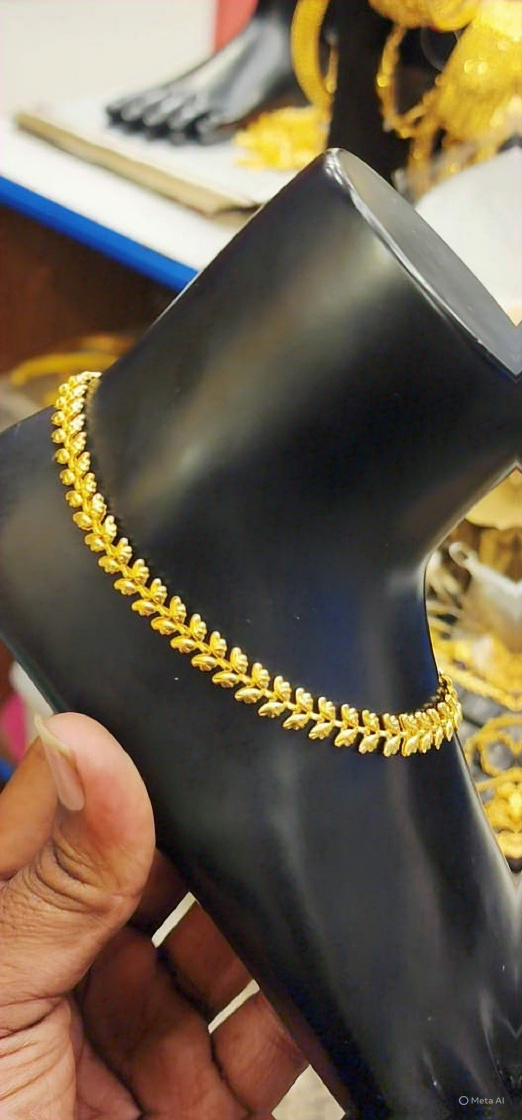 1 gram gold anklet