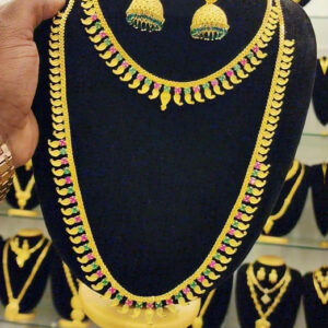 combo short and long haram necklace jewellery set