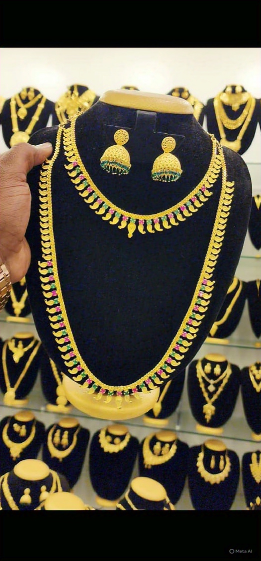 combo short and long haram necklace jewellery set