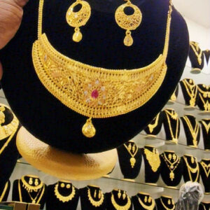 beautiful gold plated nacklace set